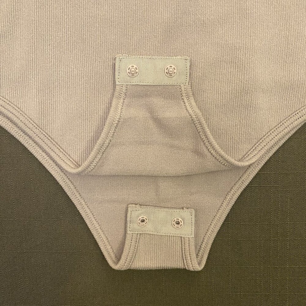 Zara Women's Open Back Bodysuit Purple Heather Long Sleeves Size XS - S NWT $27 - Picture 7 of 16